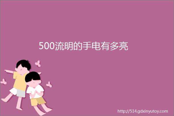 500流明的手电有多亮