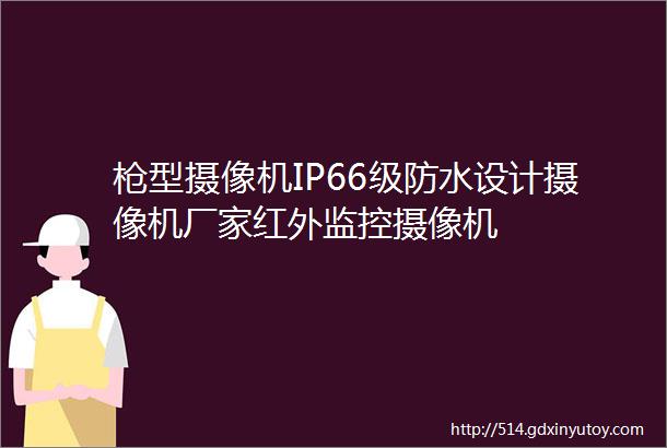 枪型摄像机IP66级防水设计摄像机厂家红外监控摄像机