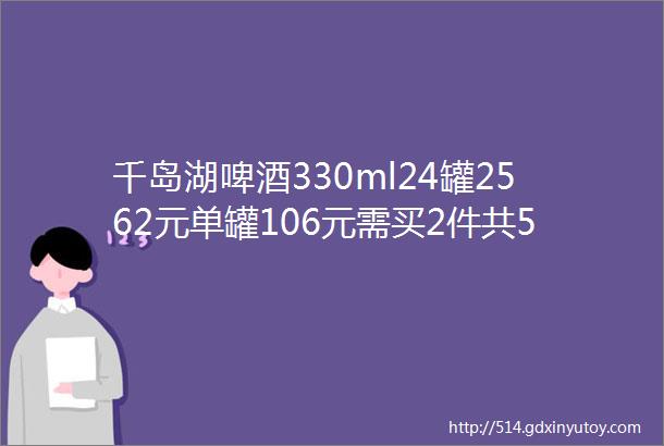 千岛湖啤酒330ml24罐2562元单罐106元需买2件共5124元包邮剁手优惠精选06月09日21点更新