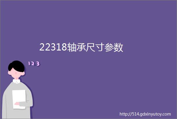 22318轴承尺寸参数